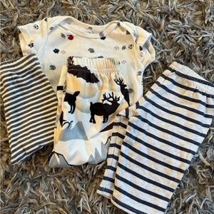 Baby Boy Bundle with Stripes and Animal Print